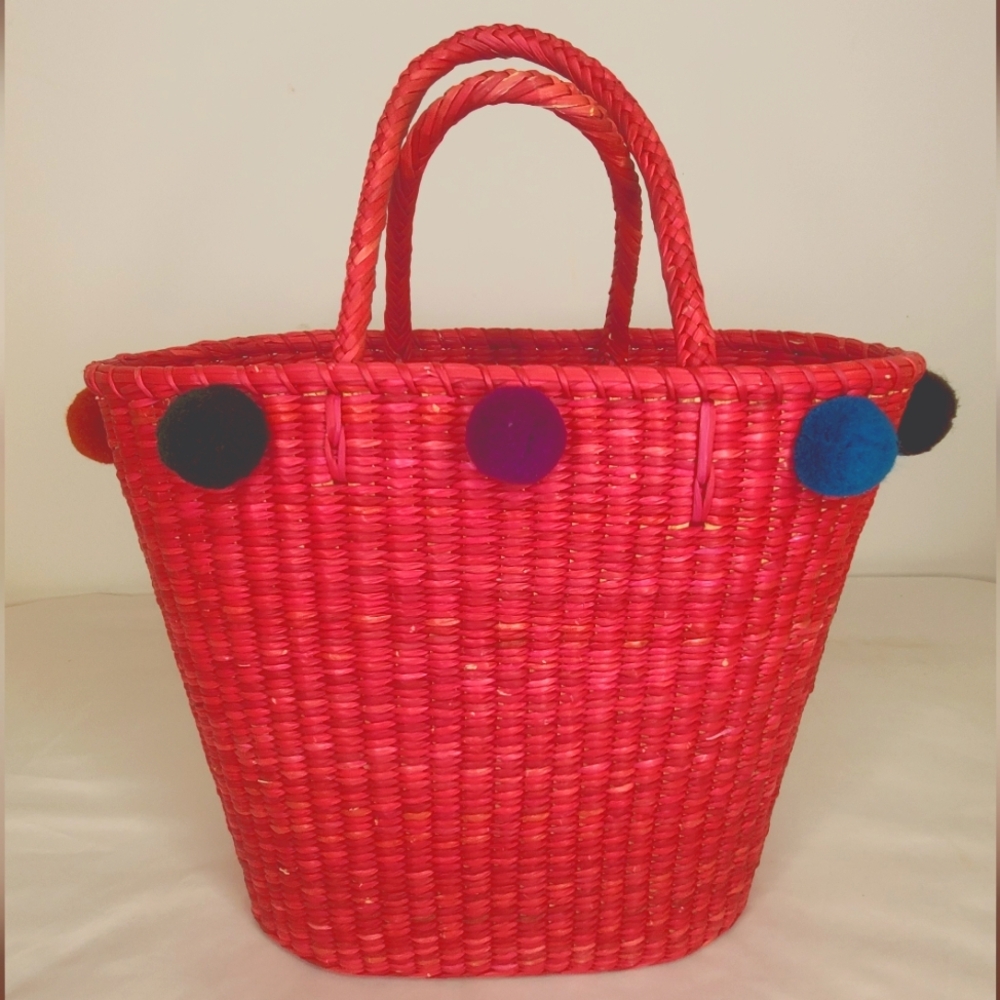 Nannacay - Pink Woven Hobo Bag